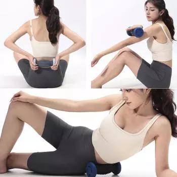 Массажный ролик для ног, ролик для фасции, ручной массаж мышц всего тела, устройство для расслабления ног и шеи, акупрессура для ног фиолетовый