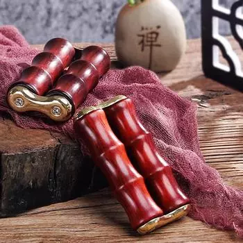 Массажный ролик из сандалового дерева, креативный ручной массажер, декомпрессионный ролик для взрослых, уменьшающий давление красный