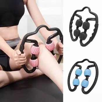 Массажный ролик на открытом воздухе, дымоход, палка для теленка, товары для йоги, фитнеса, расслабляющий мышцы синий