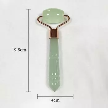 Массажный ролик с одной головкой Gua Sha Jade, ролик для лица, подтяжка лица, инструмент для ухода за кожей зелёный