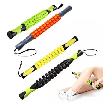 Массажный роликовый массажер для снятия боли в мышцах, глубокого расслабления тканей, физиотерапии, массажной палочки для лица, плеч, рук и тела зелёный