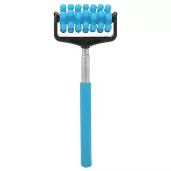 Массажный роликовый массажер для спины для мужчин и женщин, бытовой телескопический роликовый массажер небесно-голубой