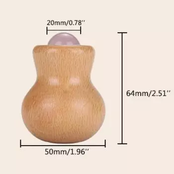 Массажный роликовый шарик из нефрита, натуральный камень, массажер, деревянная палочка для скребка, шеи, лица, удаления морщин, лифтинга, подтяжки, здоровья и заботы