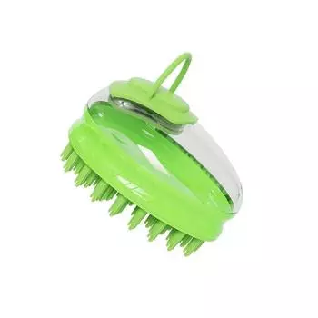 Массажный силиконовый массажер для мытья собак, щетка для мытья домашних животных, щетка для мытья собак с дозатором мыла, щетка для ухода за собаками зелёный