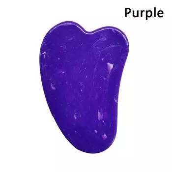 Массажный скребок Гуаша, доска для лица, шеи, лифтинг кожи, средство для удаления морщин, уход за красотой фиолетовый