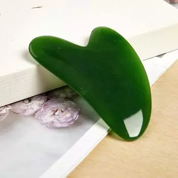 Массажный скребок Гуаша с пчелиным воском, массажный скребок для лица, массажер для глаз, доска для лица 6*8cm светло-фиолетовый