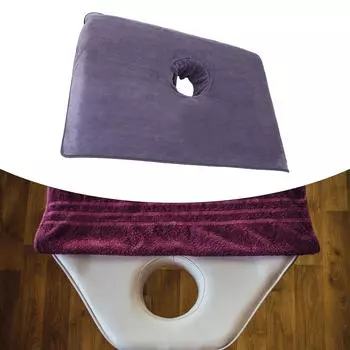Массажный стол полотенце подушка для лица с дыркой волокна чехол для салона красоты принадлежности серый