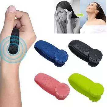 Массажный зажим для пальцев с цветком сливы, массажер для меридиана руки, зажим для акупрессуры для больших пальцев, головная боль, кровообращение розовый