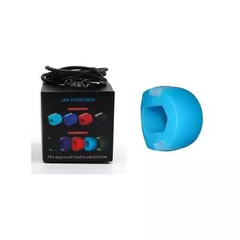 Masseter Jawline Ball Muscle Exerciser Chew Ball Silicone Mandible Trainer Blue Ver.2