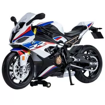 Масштаб 1/12 S1000RR, литая под давлением модель мотоцикла, игрушка для детей, коллекция подарков для мальчиков и девочек 1/12- 17x10.5x6.3cm белый