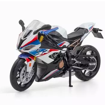 Масштаб 1/12 S1000RR, модель автомобиля из сплава, литая под давлением модель мотоцикла, игрушки, литье под давлением, металлические и игрушечные транспортные средства для мальчиков, подарки на день рождения 1/12-17.2x9x6.5cm синий