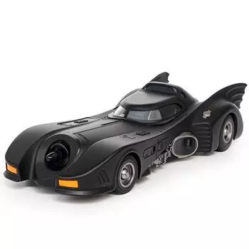 Масштаб 1/18 1989 Batmobile литой автомобиль с фигуркой Бэтмена, игрушки для детей и взрослых, черный