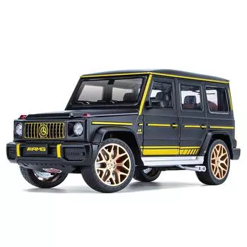Масштаб 1/18 Benz G63 Wings of Dark Night ORV, литая под давлением модель автомобиля, игрушечный автомобиль с откатным механизмом, звуком и светом для детей, коллекция для мальчиков и девочек 1/18-27x11.3x11.2cm