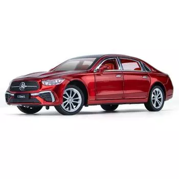 Масштаб 1/24 Benz C260L, литая под давлением модель автомобиля, игрушечный автомобиль с откатным механизмом, звуком и светом для детей, коллекция подарков для мальчиков и девочек 1/24-23x7.8x6.7cm багровый