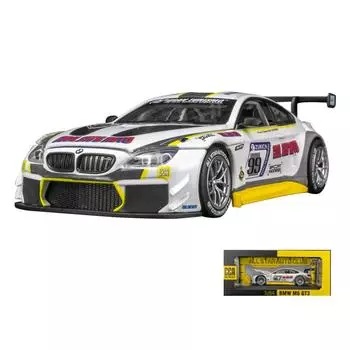Масштаб 1/24 BMW M6 GT3 Тип батареи Литая под давлением металлическая модель игрушечного автомобиля Гоночный автомобиль со светом Оттягивающаяся модель Моделирование для одаренных детей 1/24-Size:20.8*8.5*5.5cm белый