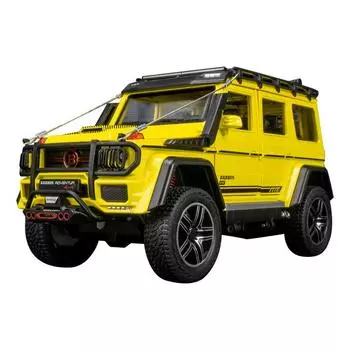 Масштаб 1/24 Brabus G550, модель автомобиля из сплава, световой и звуковой эффект, литой автомобиль, игрушки для мальчиков, подарок на день рождения, детские игрушки, коллекция автомобилей 1/24-Size:22*10.5*9cm чёрный