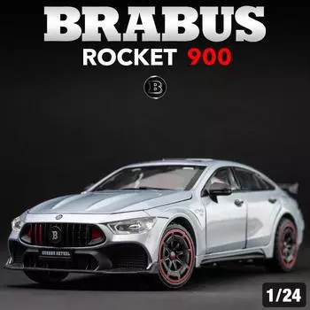 Масштаб 1/24 Brabus Rocket 900, литая под давлением модель автомобиля, игрушечный автомобиль с откатным механизмом, звуком и светом для детей, коллекция подарков для мальчиков и девочек 1:24-size:21.2*8.1*5.8cm