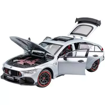 Масштаб 1/24 Brabus Rocket 900, литая под давлением модель автомобиля, игрушечный автомобиль с откатным механизмом, звуком и светом для детей, коллекция подарков для мальчиков и девочек 1:24-size:21.2*8.1*5.8cm белый