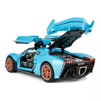 Масштаб 1/24 Hongqi S9, литая под давлением модель автомобиля, игрушечный автомобиль с откатным механизмом, звуком, светом и распылением для детей, коллекция подарков для мальчиков и девочек 1/24-19.5x8.5x5.3cm синий