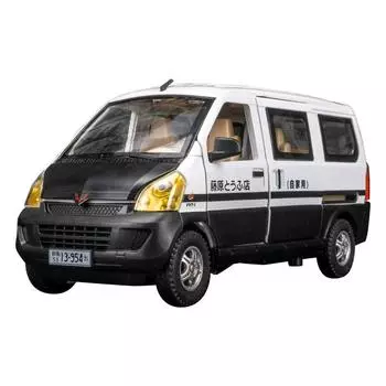 Масштаб 1/24, литая под давлением модель автомобиля из сплава, автомобиль WULING Van, миниатюрная имитация MPV, металлический автомобиль, подарок на день рождения для мальчиков, трековые игрушки 1/24-Size:17*6.5*7.8cm чёрный/белый
