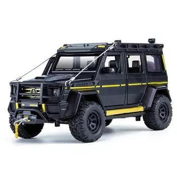Масштаб 1/24, мини-автоматическое моделирование BENZ Adenture G550 SUV 4x4, литой игрушечный транспорт со звуком и светом, подарок для мальчиков 1/24-Size24.5*10.6*11.3cm чёрный