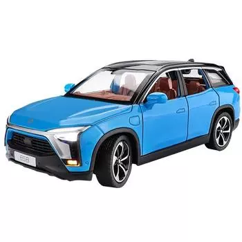 Масштаб 1/24 NIO ES8 SUV, модель автомобиля из сплава новой энергии, литая под давлением со звуком и светом для взрослых и детей, коллекция подарков 1/24-Size:20.7*8*7.5cm синий