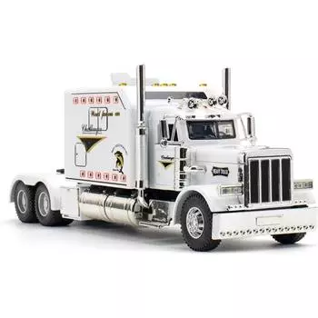 Масштаб 1/24, статическая модель автомобиля из автомобильного сплава с головкой американского прицепа и башней с функцией флэш-музыки, подходит для энтузиастов игр 1/24-Size:24*9.5*6.5cm чёрный