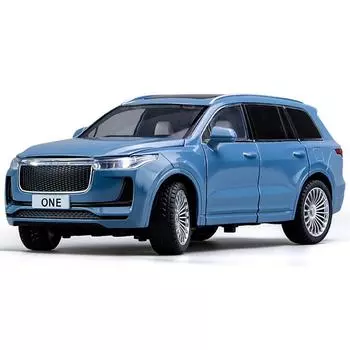 Масштаб 1/24, ведущий идеал ONE, сплав под давлением и игрушечный транспорт, металлическая игрушечная модель автомобиля, коллекция звуков и света, детские игрушки 1/24-Size:21.5*8*7.5cm синий