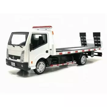 Масштаб 1:32 Atlas Flat Wreck Trailer Металлическая литая модель коллекционного автомобиля инженера 1/32-Size:24.5*8*7cm белый