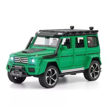Масштаб 1/32 Benz G550, литая под давлением модель автомобиля, игрушечный автомобиль с откатным механизмом, звуком и светом для детей, коллекция подарков для мальчиков и девочек 1/32-15.5x7x7cm зелёный