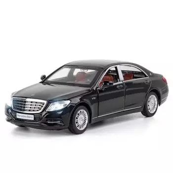 Масштаб 1/32 Benz S600, литая под давлением модель автомобиля, игрушечный автомобиль с откатным механизмом, звуком и светом для детей, коллекция подарков для мальчиков и девочек 1/32- 14.5x6.5x4.5cm