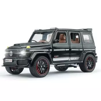 Масштаб 1/32 Brabus G800, литая под давлением модель автомобиля, игрушечный автомобиль с откатным механизмом, звуком и светом для детей, коллекция подарков для мальчиков и девочек 1/32-17.5x7.3x7.3cm чёрный