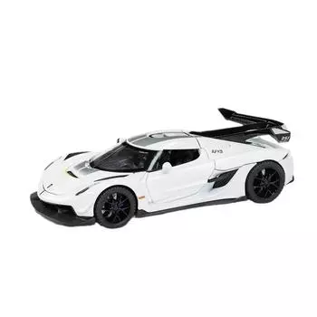 Масштаб 1/32 Koenigsegg Jesko, модель автомобиля из цинкового сплава, со светом, звуком и откидным литьем под давлением, игрушки, коллекции подарков, украшения для мальчиков 1/32-Size:15*6*4cm,Window