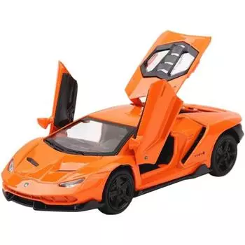 Масштаб 1/32, коллекционная оранжевая игрушка Lambor LP770 из сплава, литые автомобили, модель автомобиля со светом и звуком 1/32-Size:15.5*6*3.5cm оранжевый