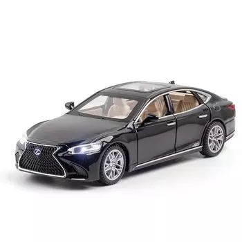 Масштаб 1/32 LEXUS LS500, литая под давлением модель автомобиля из сплава, металлическая игрушечная машина для мальчиков, имитация модели автомобиля, украшение с отступающим звуком и светом