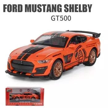 Масштаб 1/32 Mustang FM GT500 Supercar гоночная модель игрушечного автомобиля для мальчиков литой металлический автомобиль One Piece Hot Wheels Fast and Furious Premium Collection