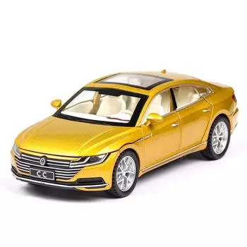 Масштаб 1/32 Volkswagen CC, модель автомобиля из сплава, литые под давлением модели автомобиля со световым звуком, литой под давлением для мальчиков, подарок на день рождения, детские игрушки, реплики масштабных игрушек 16.5x7x4.7cm