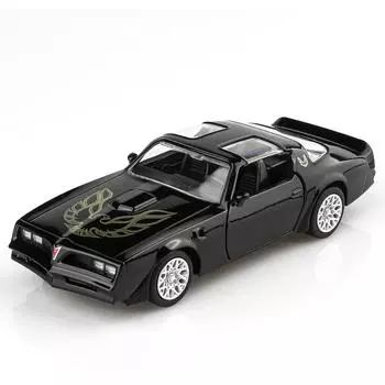 Масштаб 1/36 1978 Pontiac Firebird Trans Am, литые под давлением модели автомобилей, Smokey and The Bandit, игрушечные машинки с откатом, автомобили, подарки для мальчиков и девочек 1/36-Size:13*5*3cm чёрный