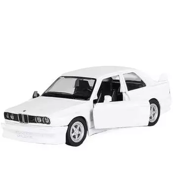 Масштаб 1/36 BMW M3 1987 Игрушечные модели машинок Литые литые двери открываются и откидываются назад Ретро-модели машин для детей Подарочная коллекция для мальчиков белый