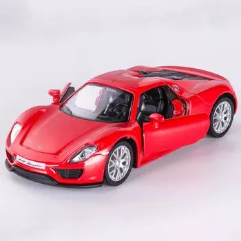 Масштаб 1/36, литая модель автомобиля 918, игрушечный автомобиль из цинкового сплава для детей, игрушечный автомобиль с откатным механизмом для малышей, подарок для мальчиков и девочек 1/36-13x5x4cm красный