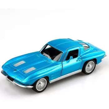 Масштаб 1/36, литые под давлением модели автомобилей Chevy Corvette 1963 года, игрушечные машинки с откатным механизмом, автомобили, подарки для мальчиков и девочек 1/36-Size:12.4*5*3.7cm красный