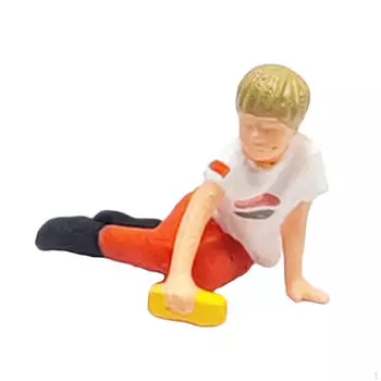 Масштаб 1/64 Фигурка мальчика для поделок своими руками Песок Украшение стола Крошечные люди Модель Фотография white shirt