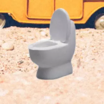 Масштаб 1/64 Мини-коллекция из смолы для туалета DIY Crafts Смешная миниатюрная модель комода Маленькая фигурка для торта