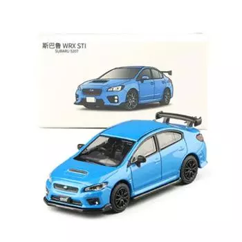 Масштаб 1:64 Subaru Impreza WRX STI Модель автомобиля Коллекция Подарочный литой автомобиль 1/64-Size:7.2*3.2*2.3cm синий