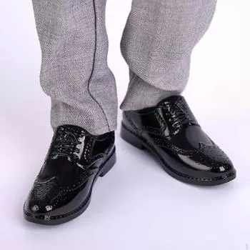 Масштаб 1/6 Фигурка Обувь Миниатюрная прочная модель ручной работы для 12-дюймовых фигурок Одевалки чёрный