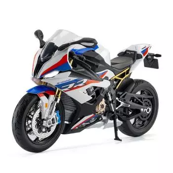Масштаб 1/9 S1000RR, модель мотоцикла из сплава, литая под давлением машина, звуковой свет, коллекция для любителей автомобилей, детский подарок на день рождения, металлические игрушки для мальчиков 1/9-Size:23*12.5*9cm белый