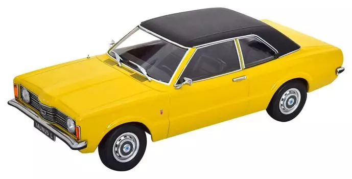 Масштаб KK Ford Taunus L седан 1971 готовая модель 1/18 желтый/черный