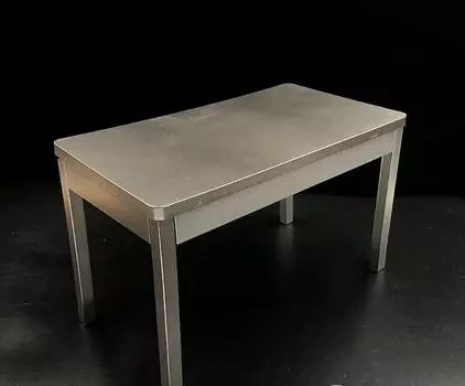 масштаб металлический цветной квадратный стол для фигурок не [TOYBARJAPAN] 1/6 (Куклы и т.д.. включены) серый