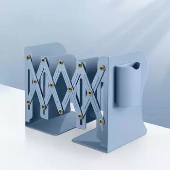 Масштабируемая подставка для книг Интегрированная книжная полка с держателем для ручек Складная полка для хранения книг Настольный органайзер Регулируемая гибкая полка зелёный