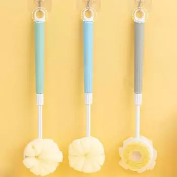 Масштабируемая щетка для ванны, спины, тела, ванны, душа, губка, щетки-скребки с ручкой, массажер для ванной комнаты серый